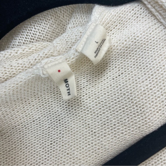 Anthropologie Moth cream long sleeve open cardigan - Picture 4 of 9